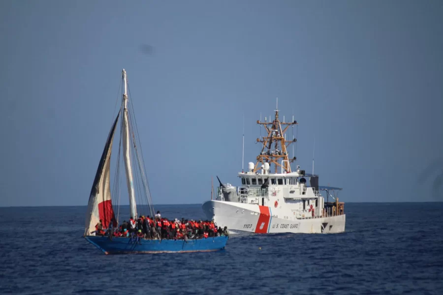 Coast Guard Returning Migrants Back to Their Home Country Off the Coast of Florida