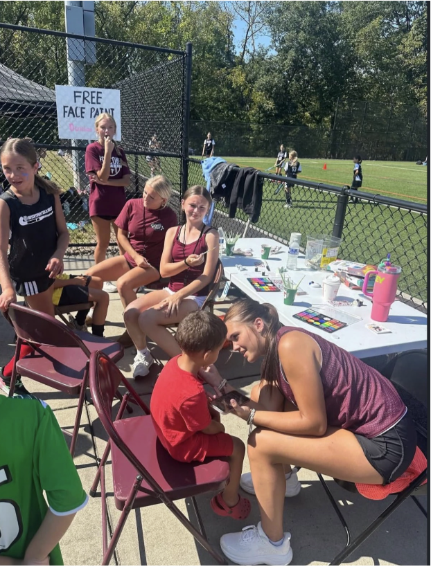 Face painting activity
(Pictured left to right)Jenna Kehl, Madisen Lewiski, Gabby Palmer, Melanie Kehl